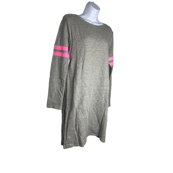 Piperlime Woman’s Tee Grey/Pink Long sleeve Sweatshirt Dress Size M - Picture 2 of 6